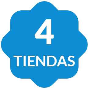 4 tiendas